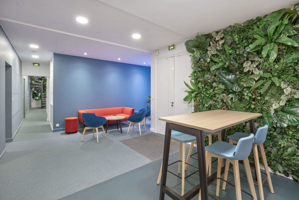 Espace accueil des bureaux de Sigma Partners - Architecte d'intérieur Flora Auvray