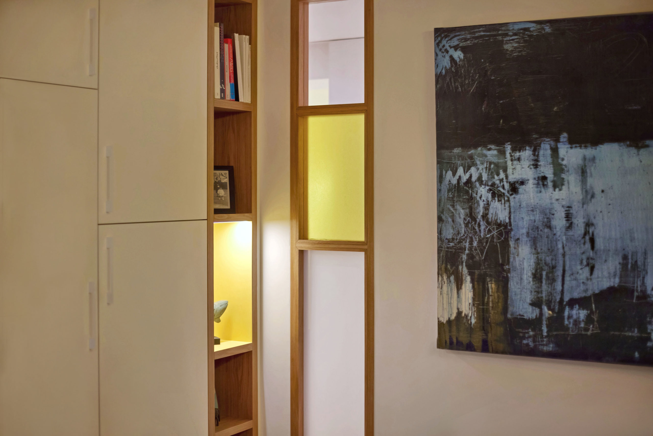 Détail Chambre principale appartement pied à terre parisien - Flora Auvray Architecte d'intérieur(43)