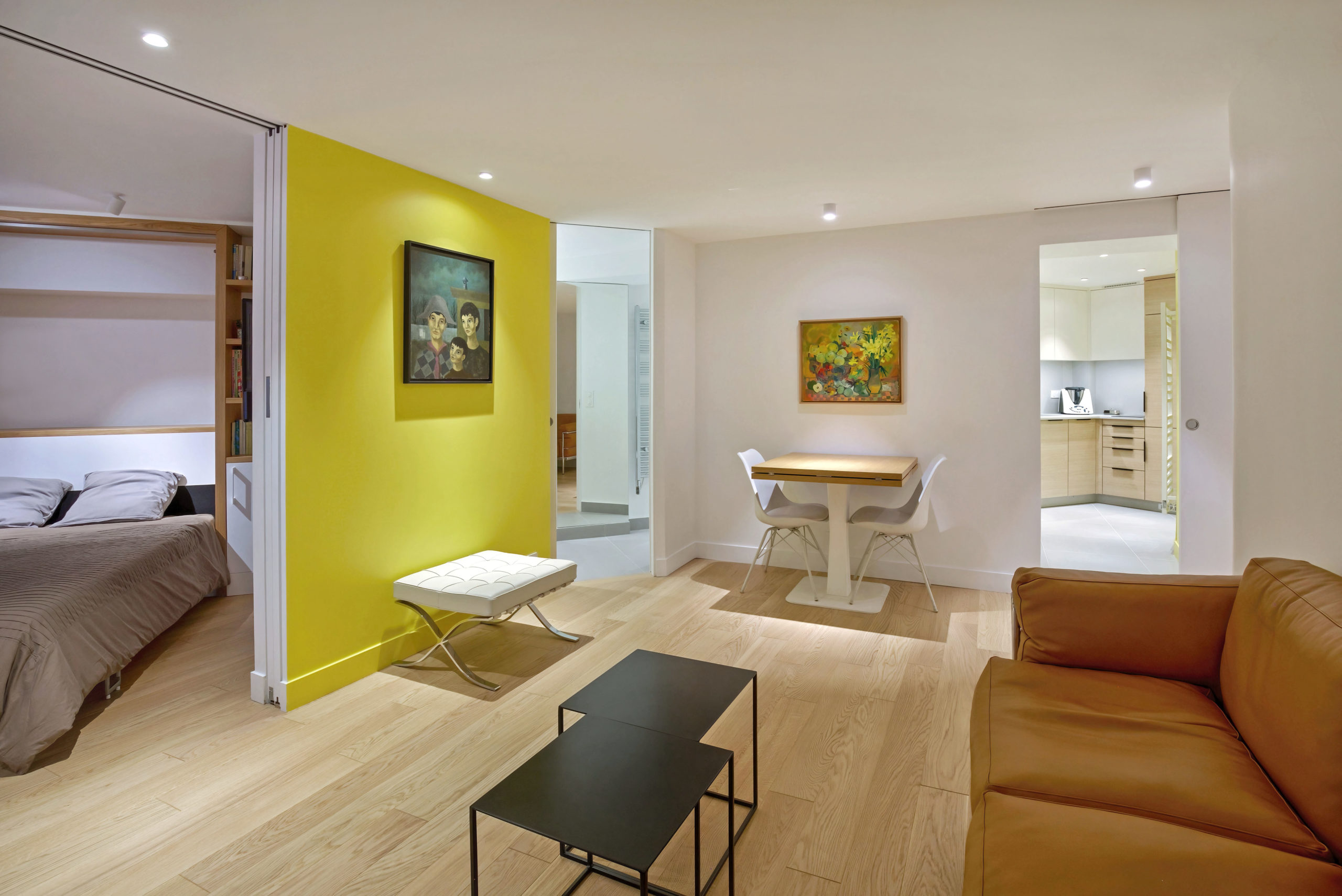 Salon appartement pied à terre parisien - Flora Auvray Architecte d'intérieur