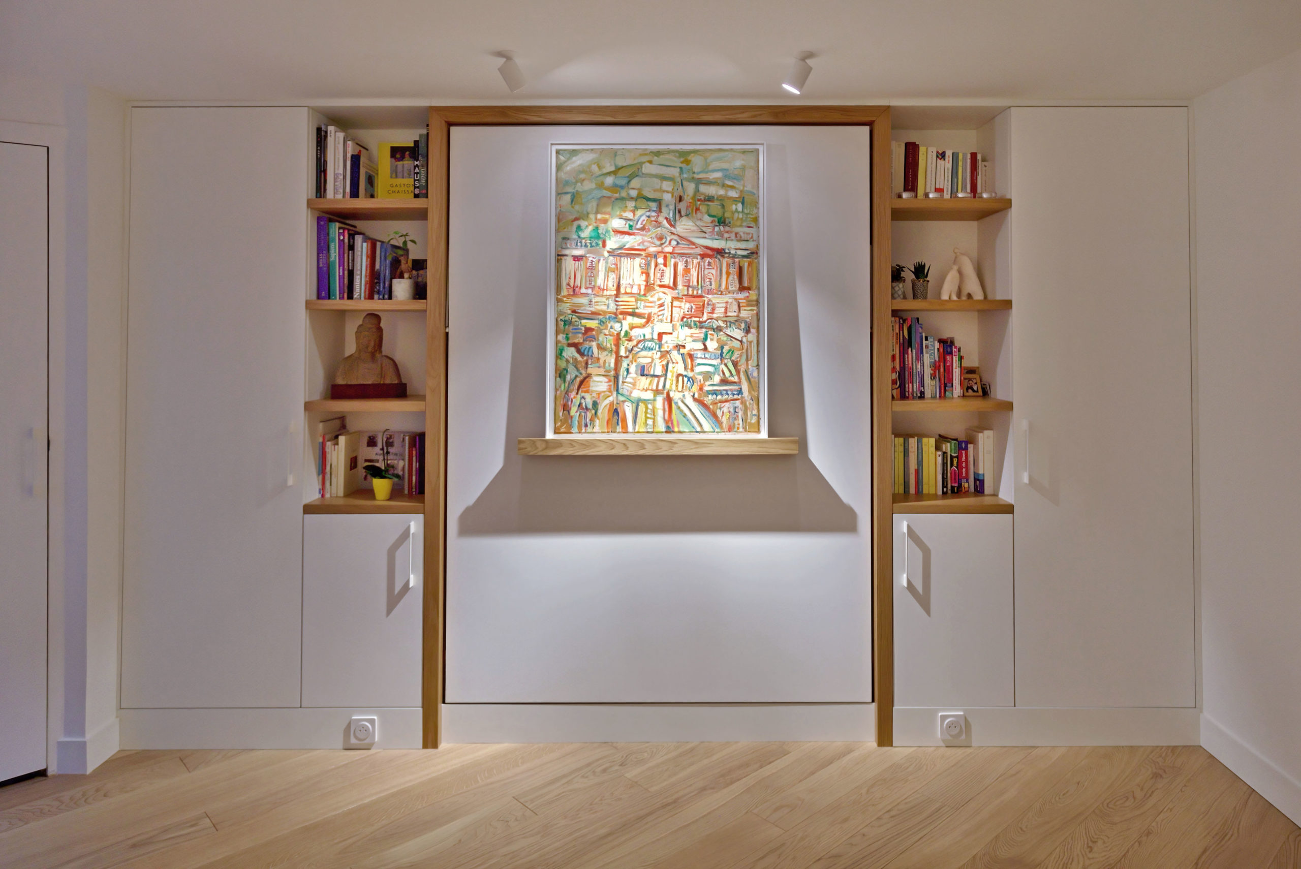 Chambre d'amis appartement pied à terre parisien - Flora Auvray Architecte d'intérieur