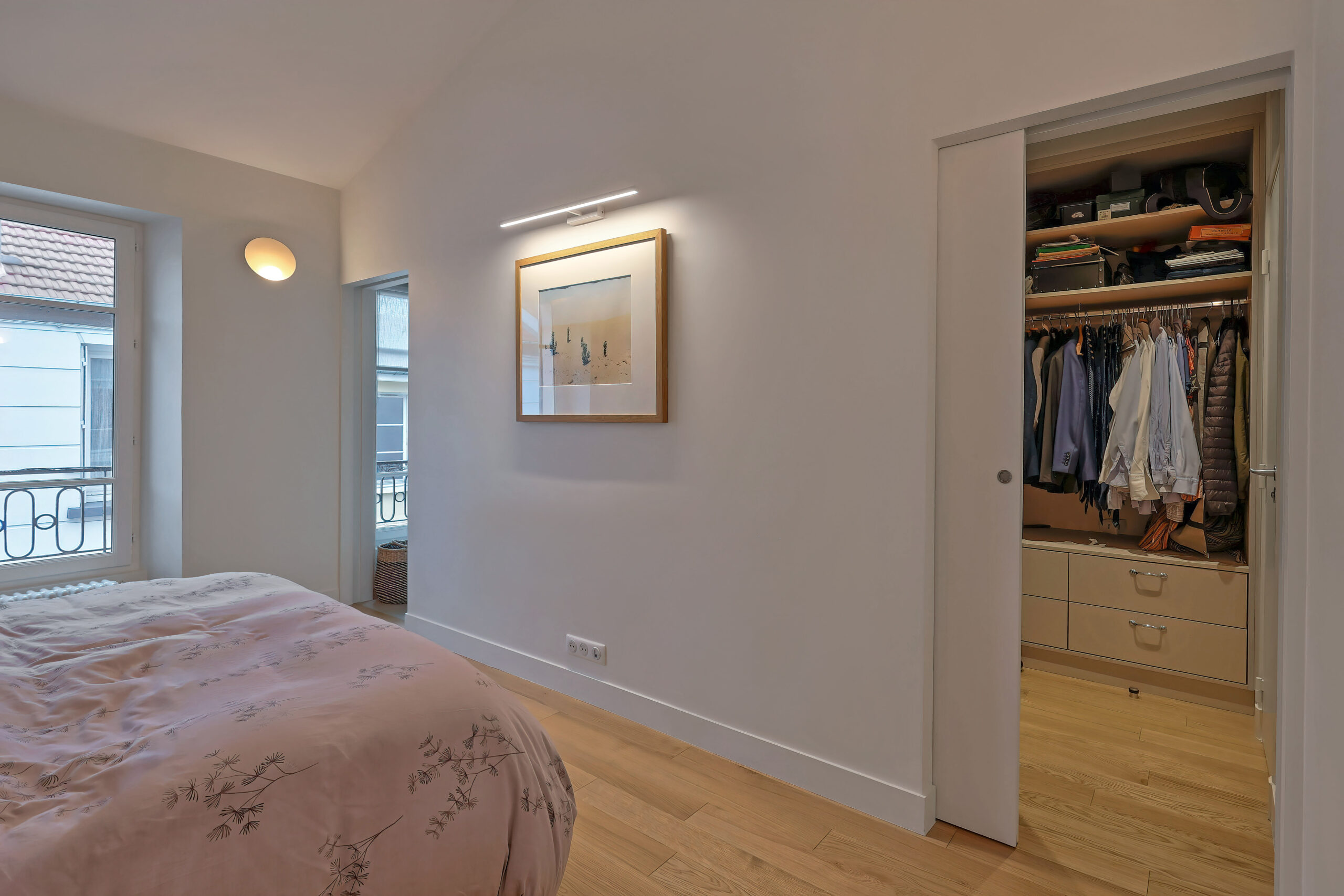 The master bedroom. Interior designer Flora Auvray